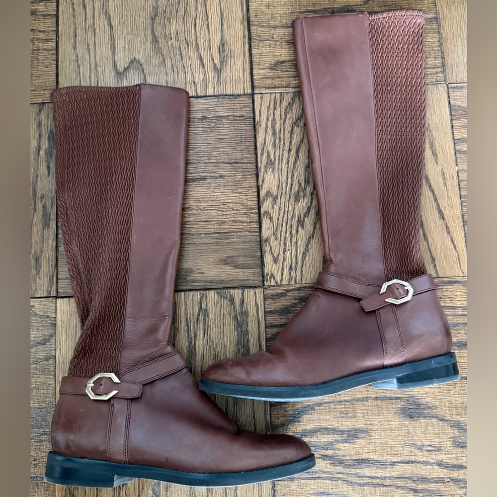 Cole Haan Chestnut Leather Riding Boots